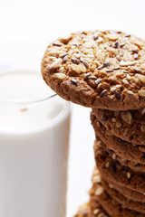 milk and biscuits with seds