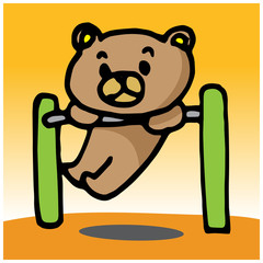 cute bear cartoon vector character