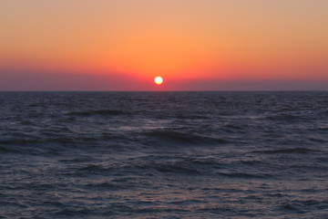 I colori del tramonto sul mare