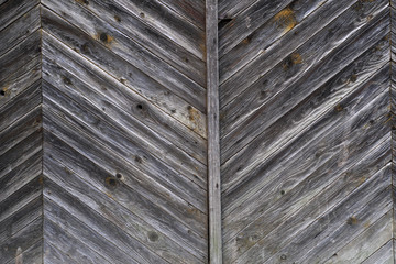 Wooden garage door detail