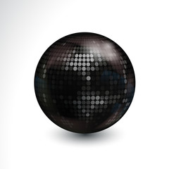 New 3D disco ball on white background