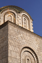 Fototapeta premium Construction of Orthodox Church building.