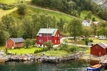 Fototapeta na wymiar Village in Norway