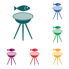 Grilled fish icon