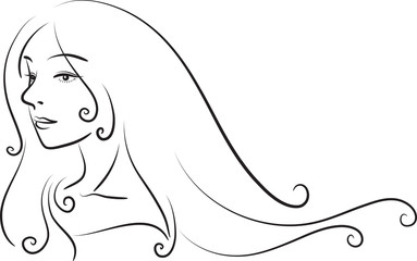 beauty with long hair