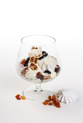 ice cream with prunes and walnuts