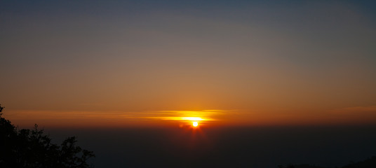 Sunrise in the morning