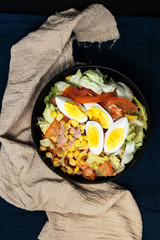 Fresh Tuna seafood salad and egg