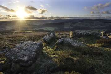 Stanage Edge Sunset