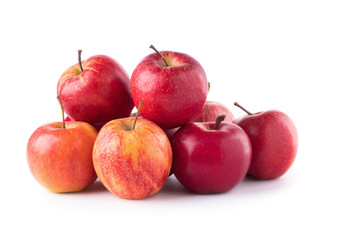 Red apples isolated on a white background