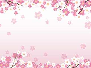 Obraz na płótnie Canvas シームレスな桜の背景