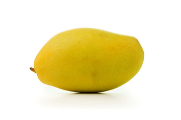 Yellow mangos fruit isolated on white background