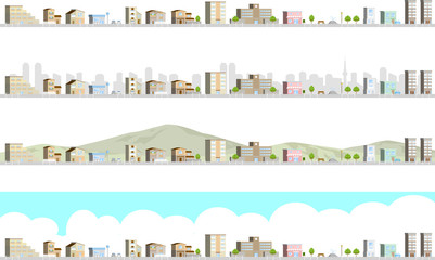 街並み　立体　セット