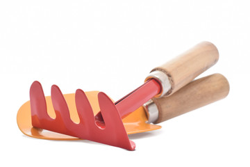 Garden instruments isolated on white