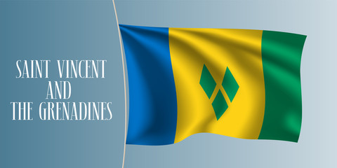Fototapeta premium Saint Vincent and the Grenadines flag vector