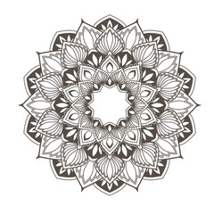 Ethnic mandala design - flower style oriental pattern