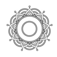 Indian mandala - flower style round moroccan pattern