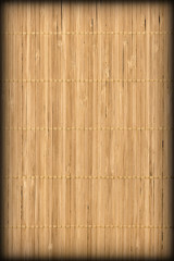 Rustic Natural Brown Bamboo Place Mat Slatted Interlaced Coarse Vignette Grunge Texture