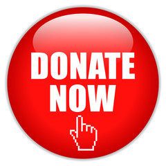 Donate now red round web button