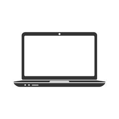 Laptop icon. Laptop Vector isolated on white background. Flat vector illustration in black. EPS 10