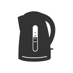 Electric kettle icon. Electric kettle Vector isolated on white background. Flat vector illustration in black. EPS 10
