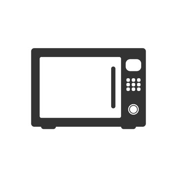 Microwave icon. Microwave Vector isolated on white background. Flat vector illustration in black. EPS 10