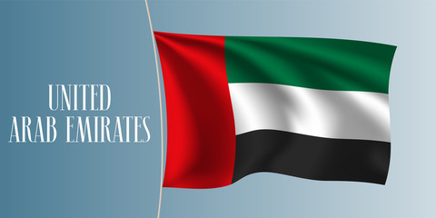 United Arab Emirates flag vector illustration