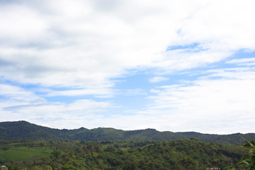 blue sky with cloud on viewpoint