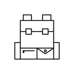 Backpack Bag Thin Line Icon Symbol Design