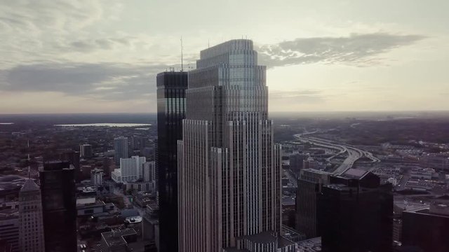 Minneapolis - Aerial View of the Tallest Buildings Downtown 