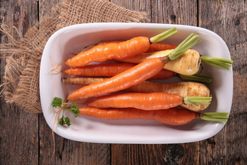 fresh carrot above