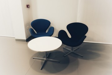 waiting room with armchairs