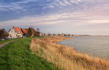 Fototapeta na wymiar The picturesque village of Durgerdam on the lake Buiten IJ in the Netherlands