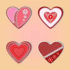 vector heart, vintage heart, heart with lace