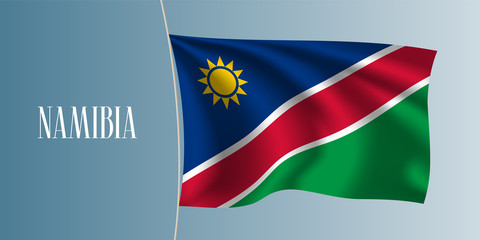 Namibia waving flag vector illustration