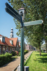 Impression of the Frisian village Hindeloopen in the Netherlands