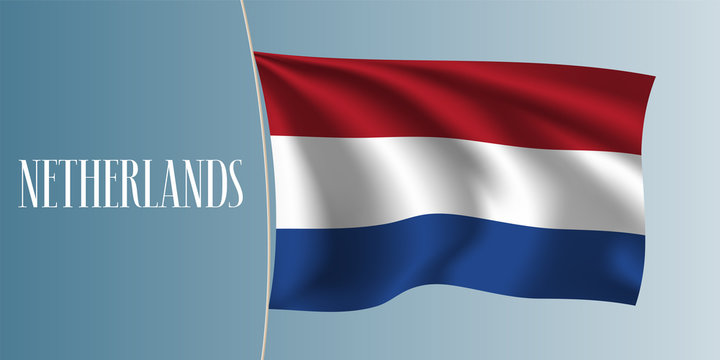 Netherlands waving flag vector illustration