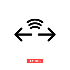 Smart door vector icon