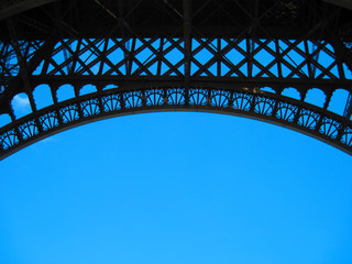 Blue background. Arch. Sky