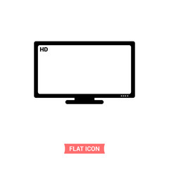 Television vector icon , tv symbol with wireless, flat design.