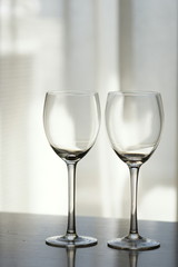 Two wine glasses