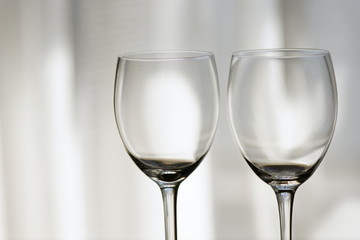 Two wine glasses