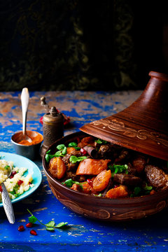 lamb squash and apricot tagine.style rustic