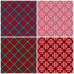 Set of seamless backgrounds with geometric patterns - 193426851