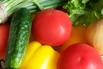 Fresh vegetables background. Natural background of natural raw vegetables.