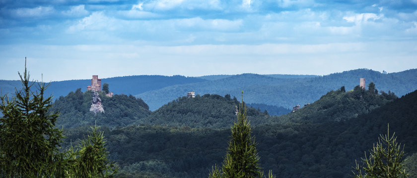 Burgen im Pf&auml;lzer Wald