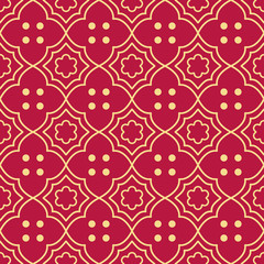 Seamless background southeast Asian retro aboriginal traditional art textile pattern curve cross frame round dot flower
