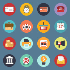Universal icon set for websites and mobile applications. Flat vector illustration