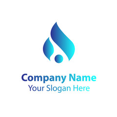 Abstract logo design in gradient color style on white background, Abstract graphic icon, logo design template, symbol for company