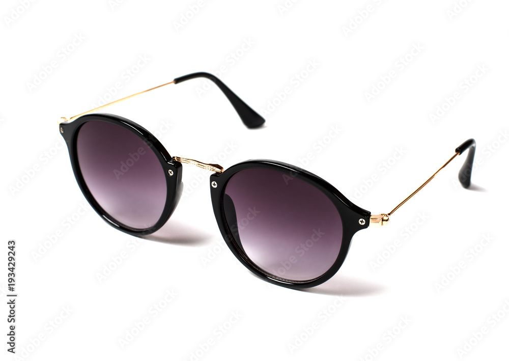 Wall mural sunglasses on white background